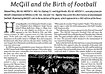 McGill and the Birth of Football